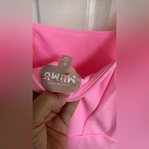 Show Me Your Mumu Paris Gown Pink Maxi Dress Slit Formal Size S - Picture 11 of 11